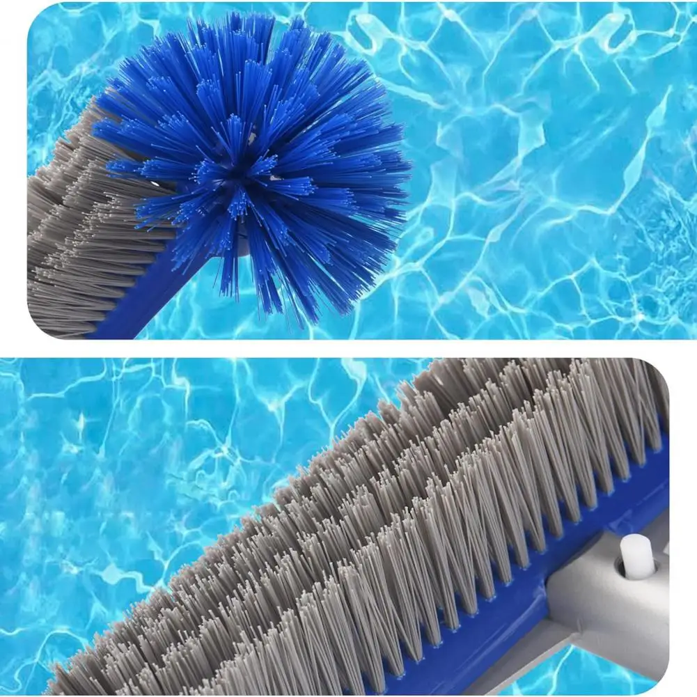 Swimming Pool Brush Head With Corner Cleaning Brush Semi-spherical Bristles Easy To Install Pool Tile Scrubber Brush