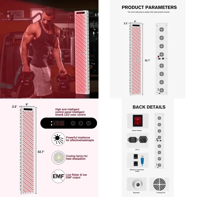 Wholesale Medical Grade Red Light Therapy Panel LED Phototherapy Device with Vertical Horizontal Stand Infrared Red Light