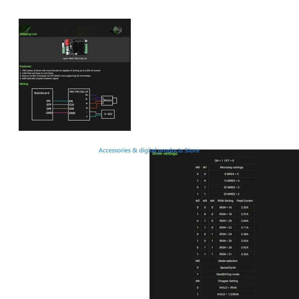 

77JD Printer Driver TMC2160 OC Stepping Engine 2 Phase Controller