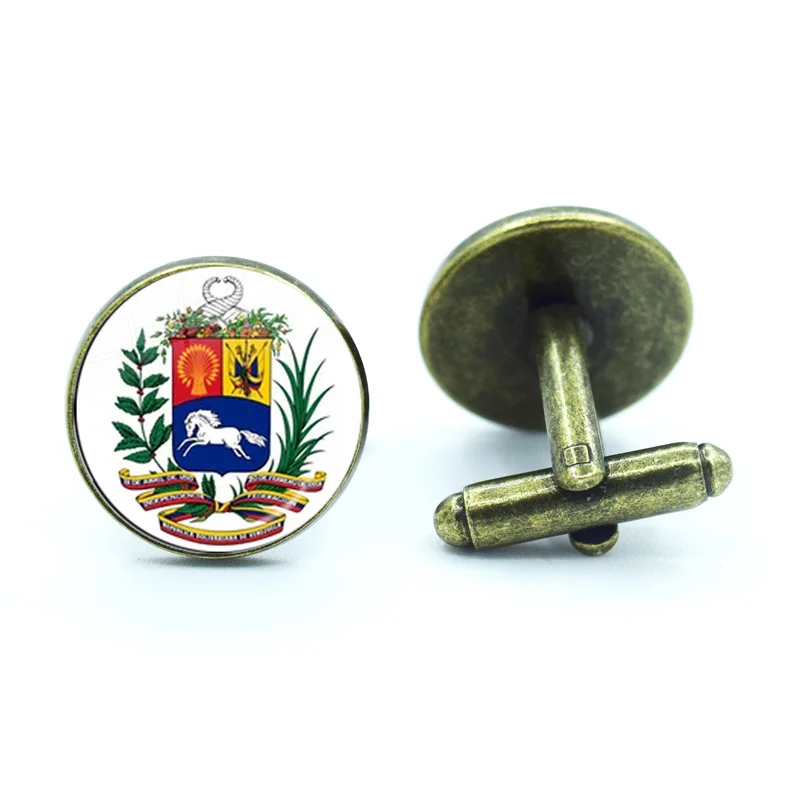 أزرار أكمام قميص زجاجي متعدد الطبقات للرجال ، أساور خريطة شعار إسبانيا ، أزرار أكمام فنية جديدة ، مصنوعة يدويًا