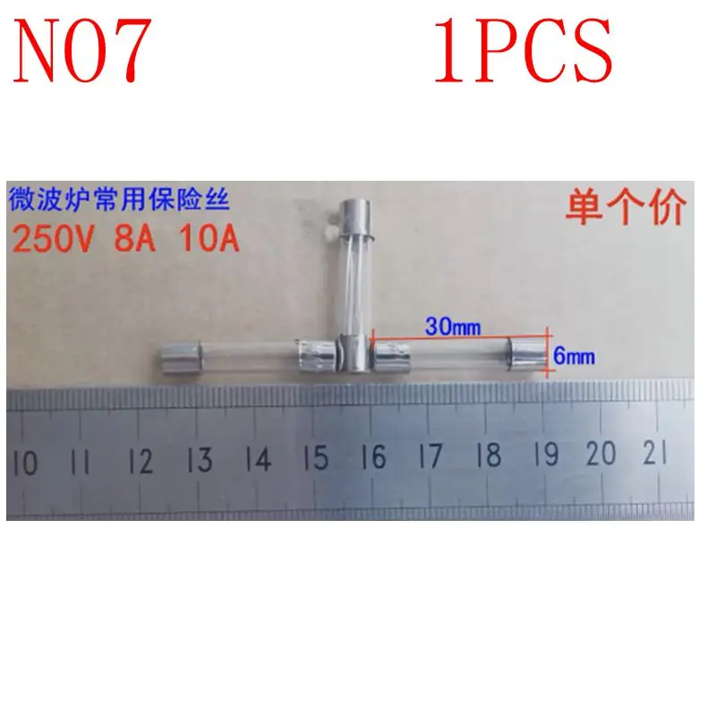 Fusible de alta tensión para microondas, 250V, 8A, 10A, 5KV, 0,75a, 0,8a, 0,9a