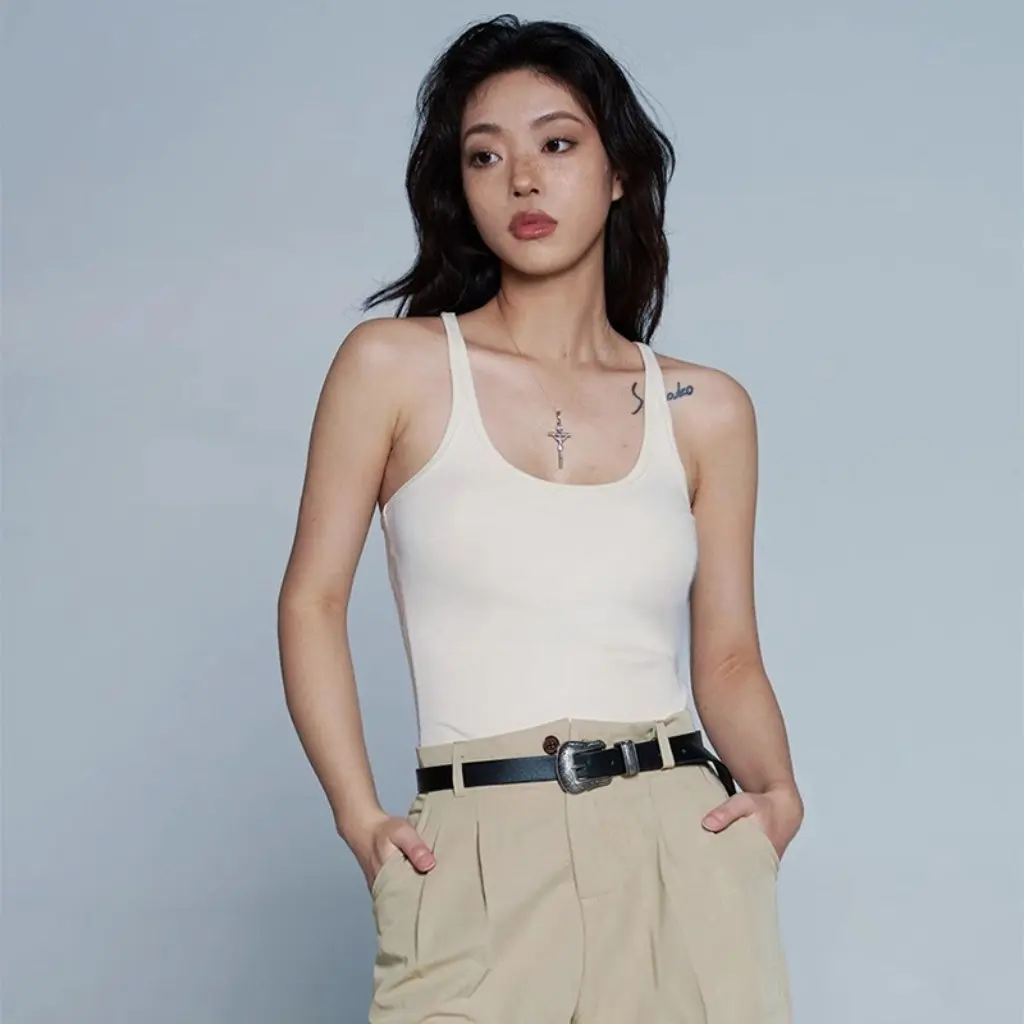 

Женский топ без рукавов в американском стиле ретро, летняя верхняя одежда, рубашка с камзолом, закрывающая грудь, нижняя часть Hottie