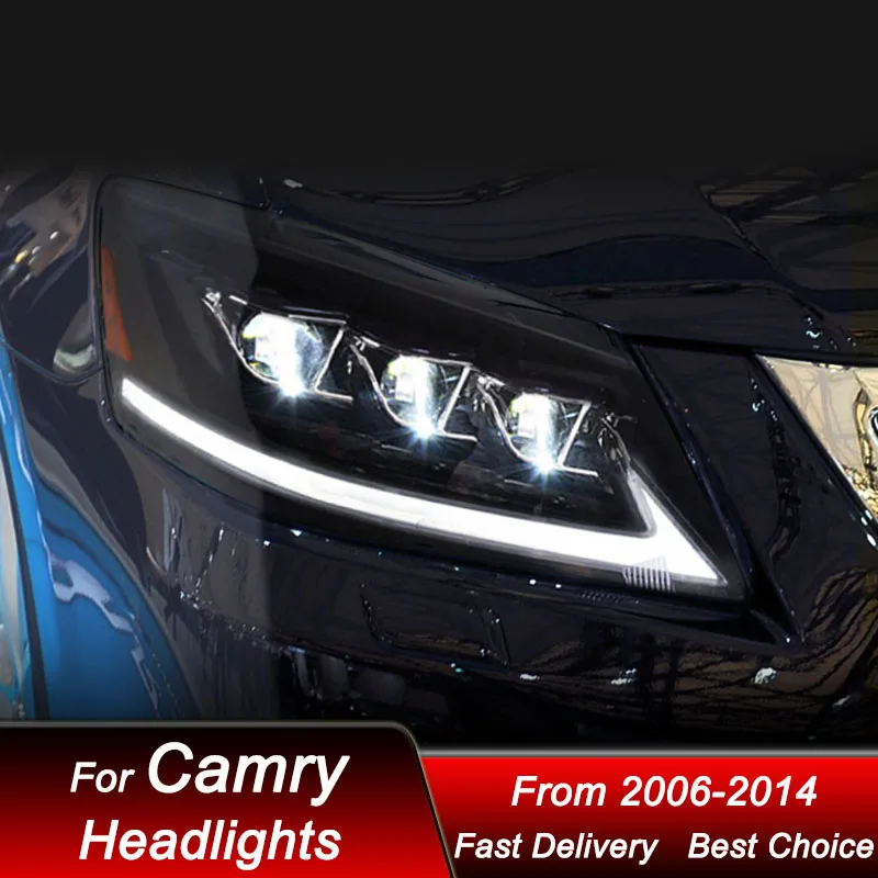 

Car Led Headlights For Toyota Camry 2006-2014 to lexus style LED Headlamp Assembly High Configure Projector Lens Accessories Kit
