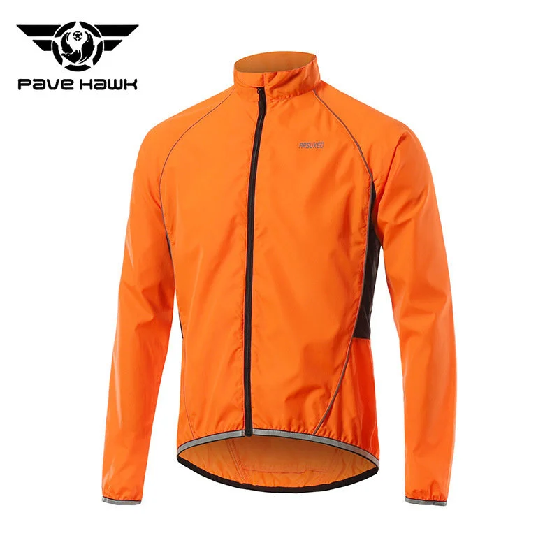 Outdoor Sports Running Jacket Multi-pockets Thin Windproof Waterproof Sun Proof Cycling Suit Reflective Strip Breathable Top