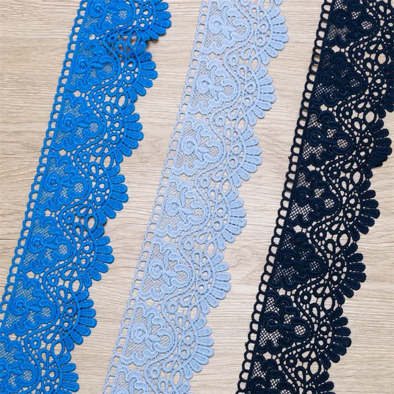 10cm Hollow Out Floral Embroidered Milk Silk Water Soluble Elastic Lace  DIY Apparel Sewing Fabric Handmade Crafts Lace Tape