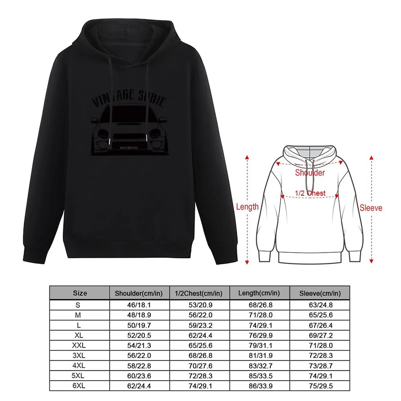 Vintage Subie Pullover Hoodie male clothes korean autumn clothes hoodies and sweatshirts new