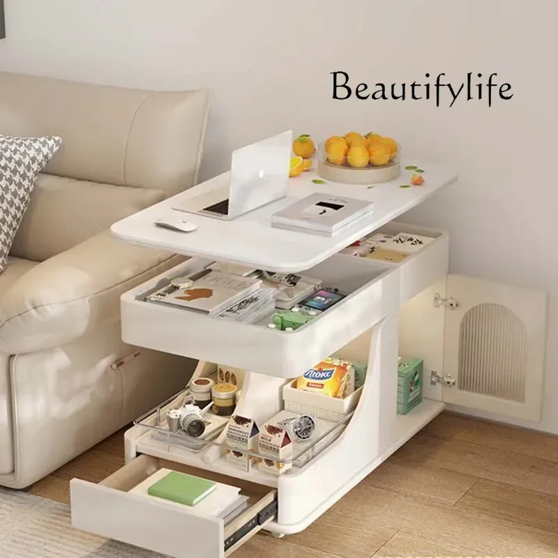 

Vv Y Coffee Tables Minimalist Luxury Storage Kitchen Wheels Modern Wood Table Living Room Salon Mesa Auxiliar Postmodern Furnitu