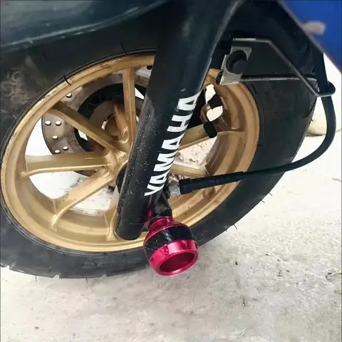 1 par motorcykelkraschskydd aluminiumlegering hjul framgaffel ram fallskydd kuddar sliders moto säkerhetstillbehör 10 best sales Moto G 8 Power - №6