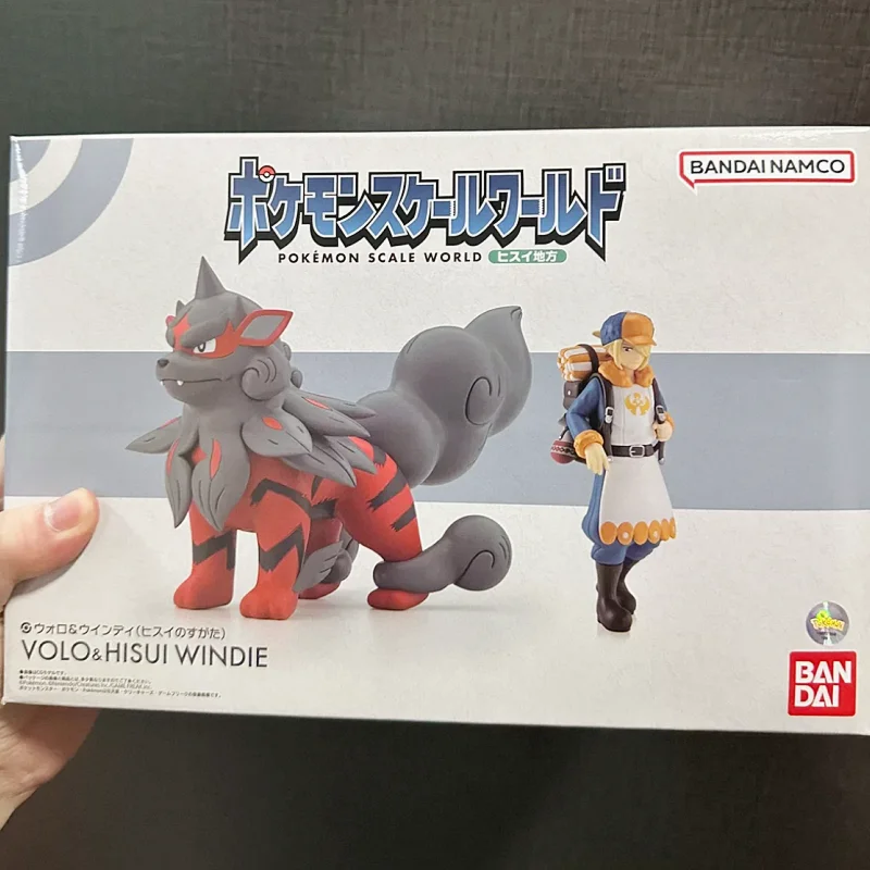 Echte Bandai Anime Pokemon Schaal Wereld Volo Windie Figuur Speelgoed Bandai Shokugan Pvc Pocket Monsters Action Doll Verjaardagscadeau