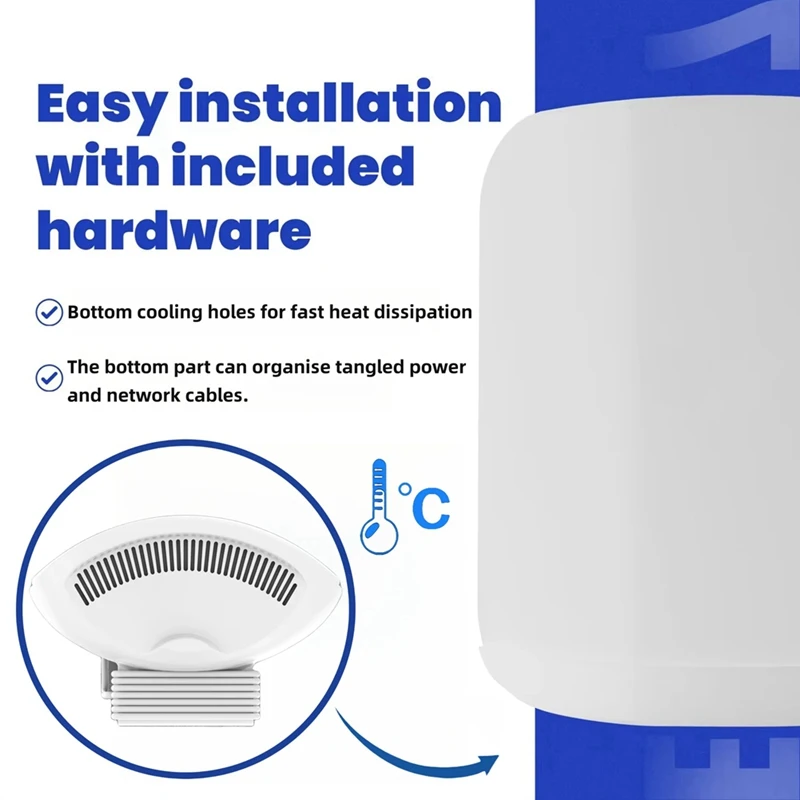 B04B-Router Wall Bracket For EERO Max 7 Aluminum Alloy Wall Mount Sturdy & Durable Space Saving Wall Mount Holder