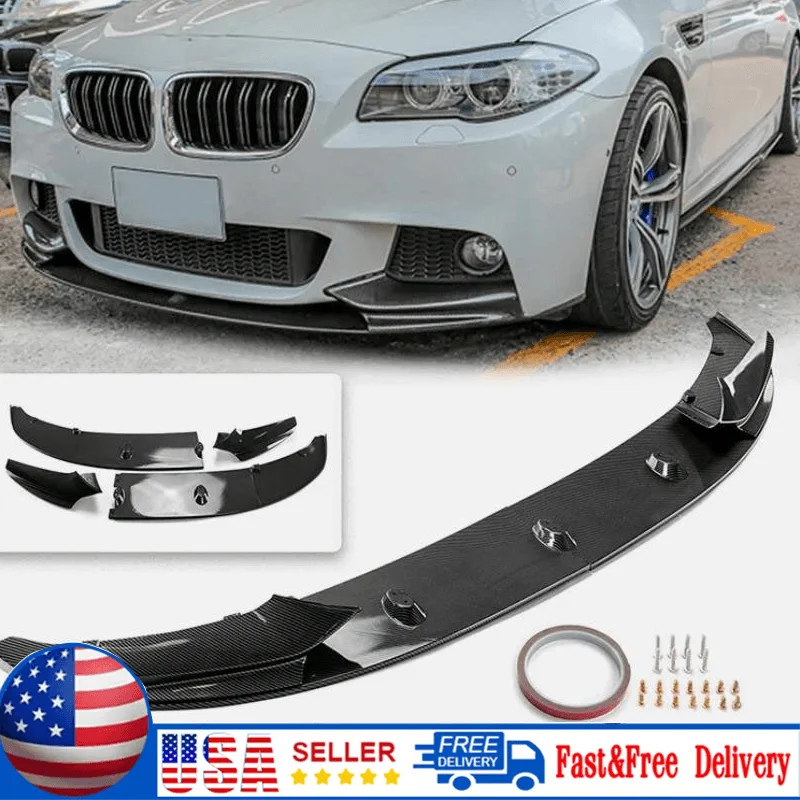 

Lip Spoiler Splitter For 11-16 BMW F10 5 Series M Sport Front Bumpe Carbon Fiber Style Car Front Lip Car Front Bumper Auto Parts