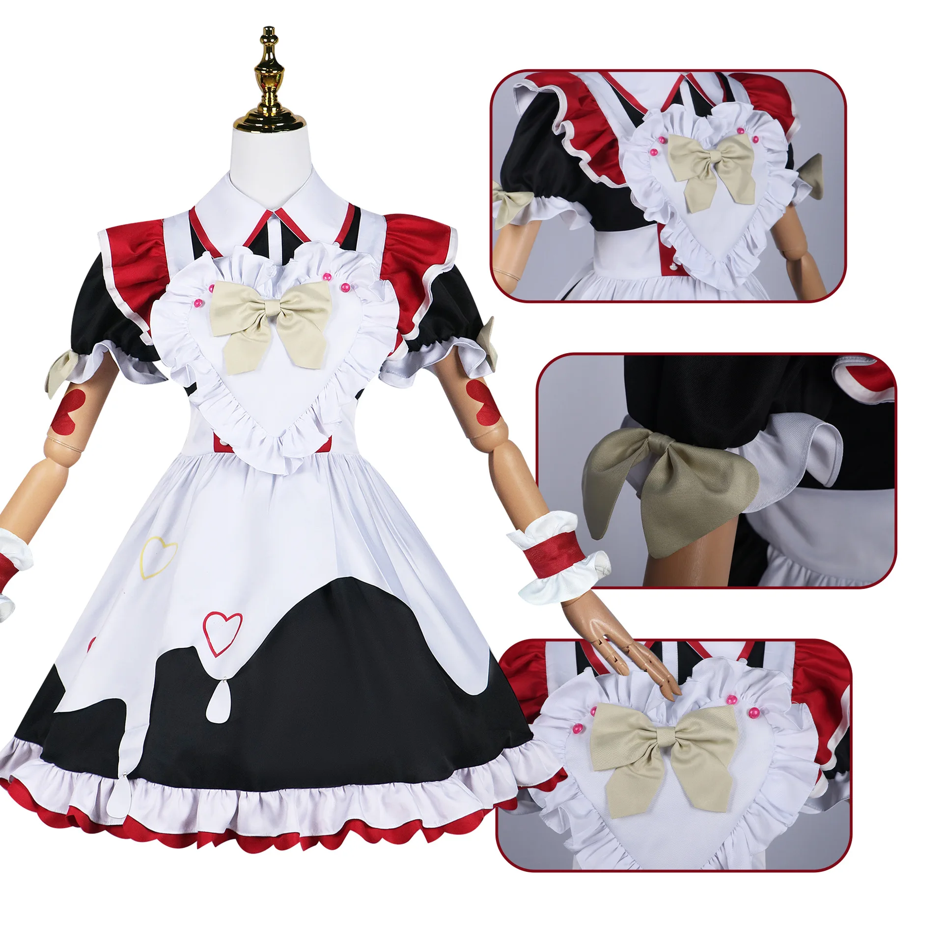 Neughty Girl explosive KAngel Streamer Ame Cosplay Costume New Maid Suit parrucca Halloween Party Clothes Women Cute Sweet Sexy Dress