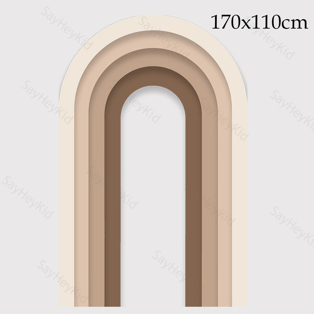 67 inch grote boog kartonnen uitsparingen kleurrijke gradiënt achtergrond voor baby shower verjaardag bruiloft decor uitsparingen foto prop