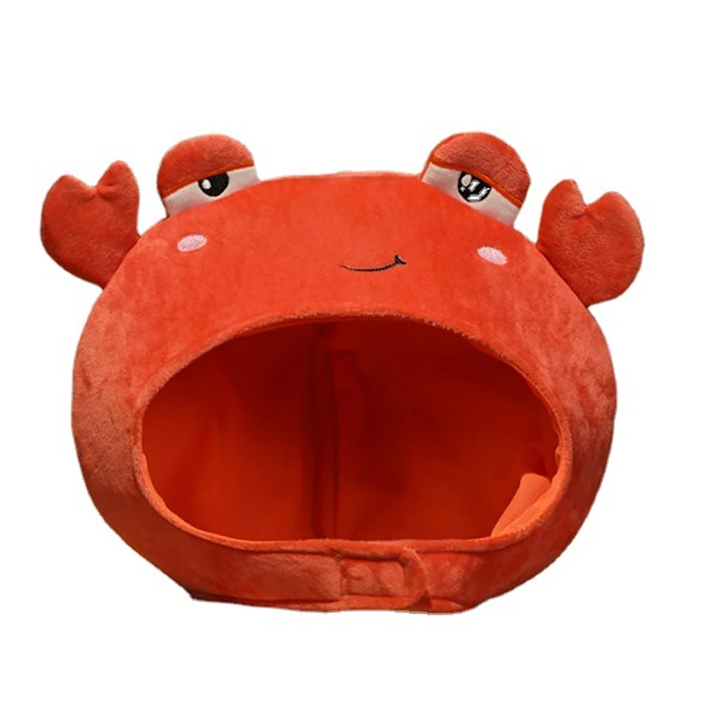 

Crab Head Hat Comfortable Performance Prop Party Ocean Cute Funny Cloth Headdress