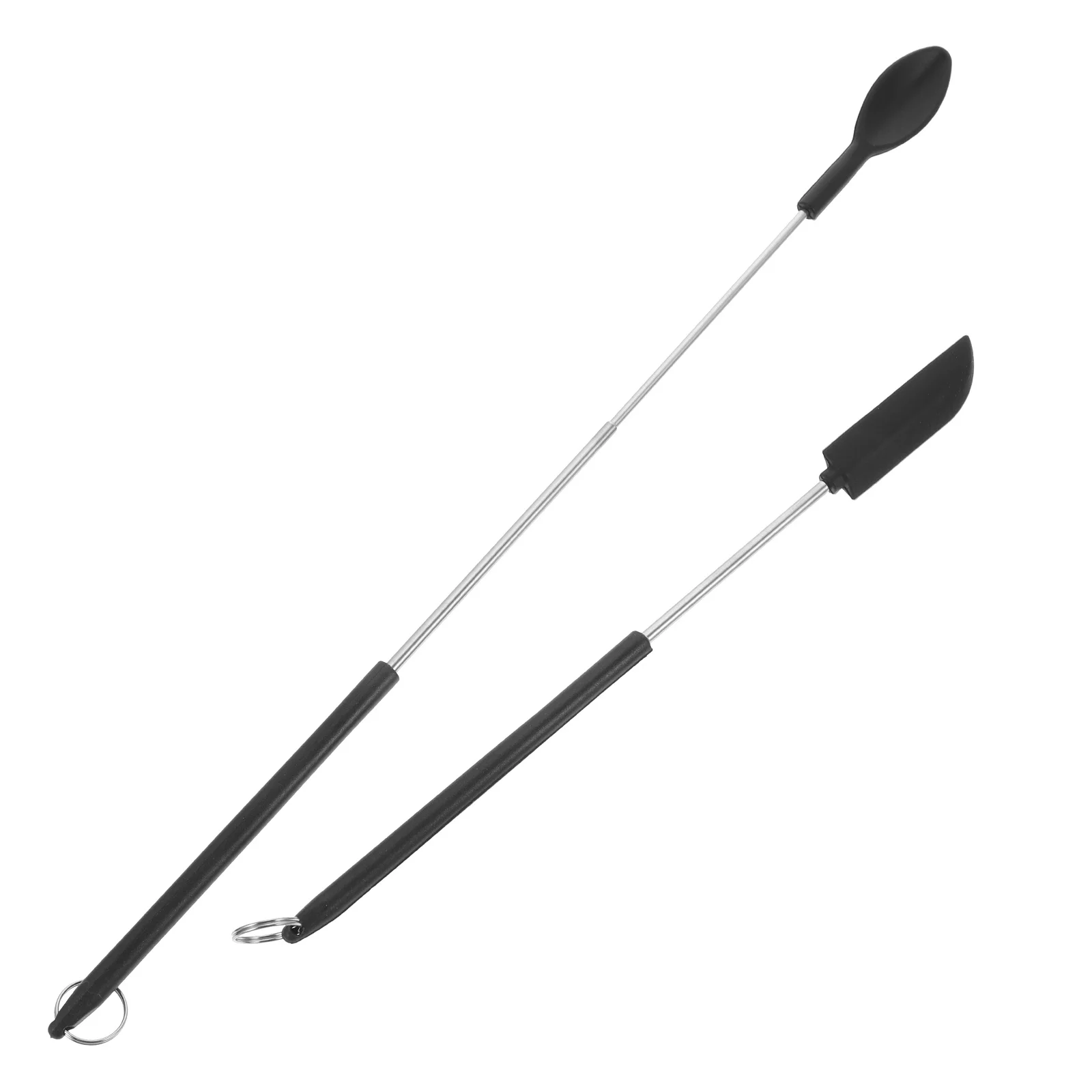 

1Set Mini Silicone Spatula Spatula Telescopic Makeup Spoon Small Scoop Lightweight Portable Multiuse Baking Cream