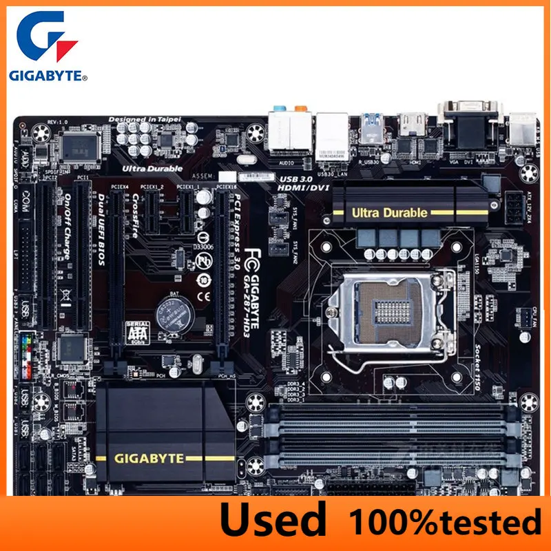 

Gigabyte GA-Z87-HD3 Motherboard For Intel Z87 DDR3 USB3.0 32GB LGA1150 Z87 HD3 Desktop Mainboard Systemboard Used