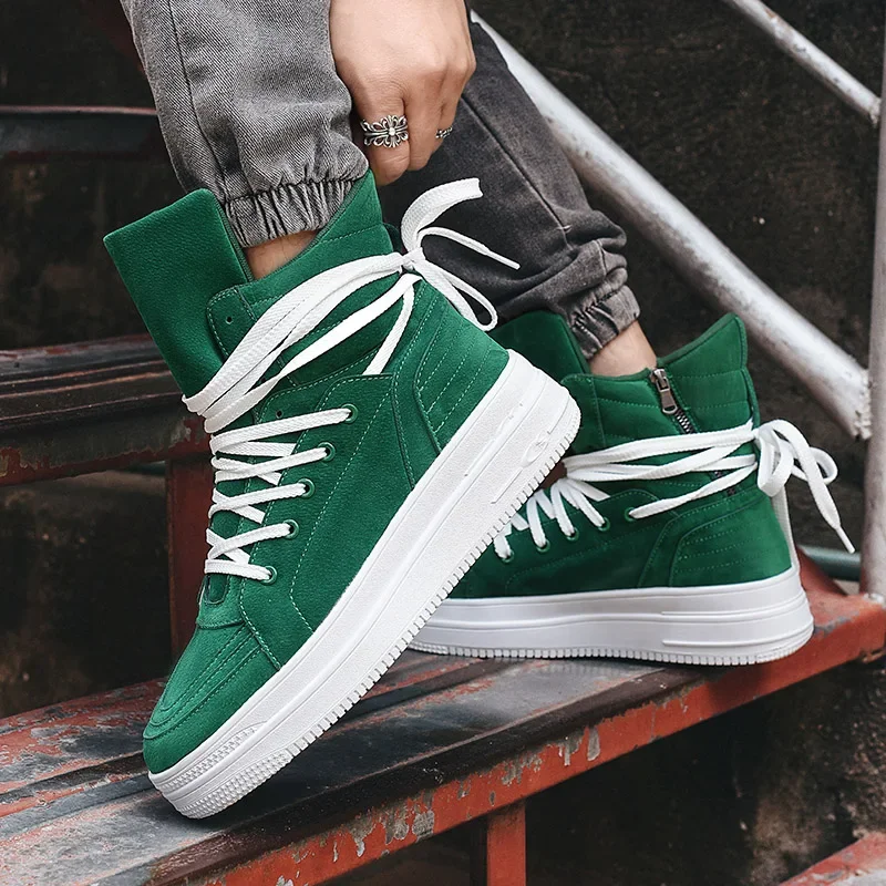 Men New Air Shoes Back To The Future Boots High-top Shoes Sneakers for Men Cowboy Boots Safety Fashion Shoes view 5