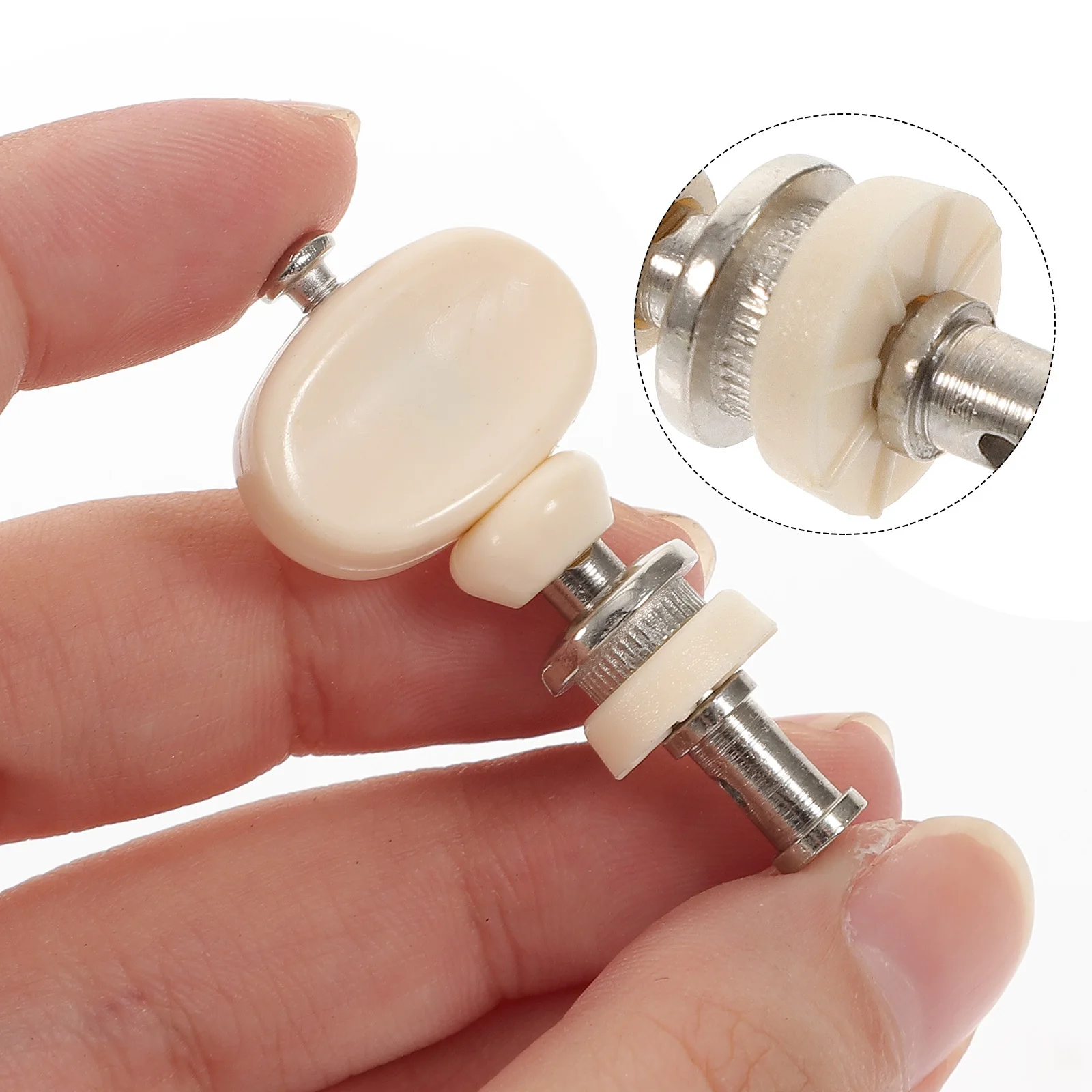 

4pcs Ukulele Tuning Pegs White Friction Machine Heads String Tuners Replacement Parts Plastic Button Steel Pin For Musical