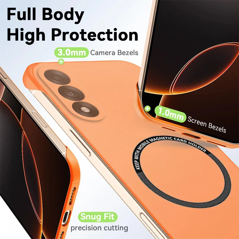 حافظة هاتف مغناطيسية رفيعة لهاتف OnePlus Nord Ace 5 Ultra 5G بدون إطار غير لامعة مضادة للخدش غطاء كمبيوتر صلب Nord5 Ace5 درع مقاوم للصدمات