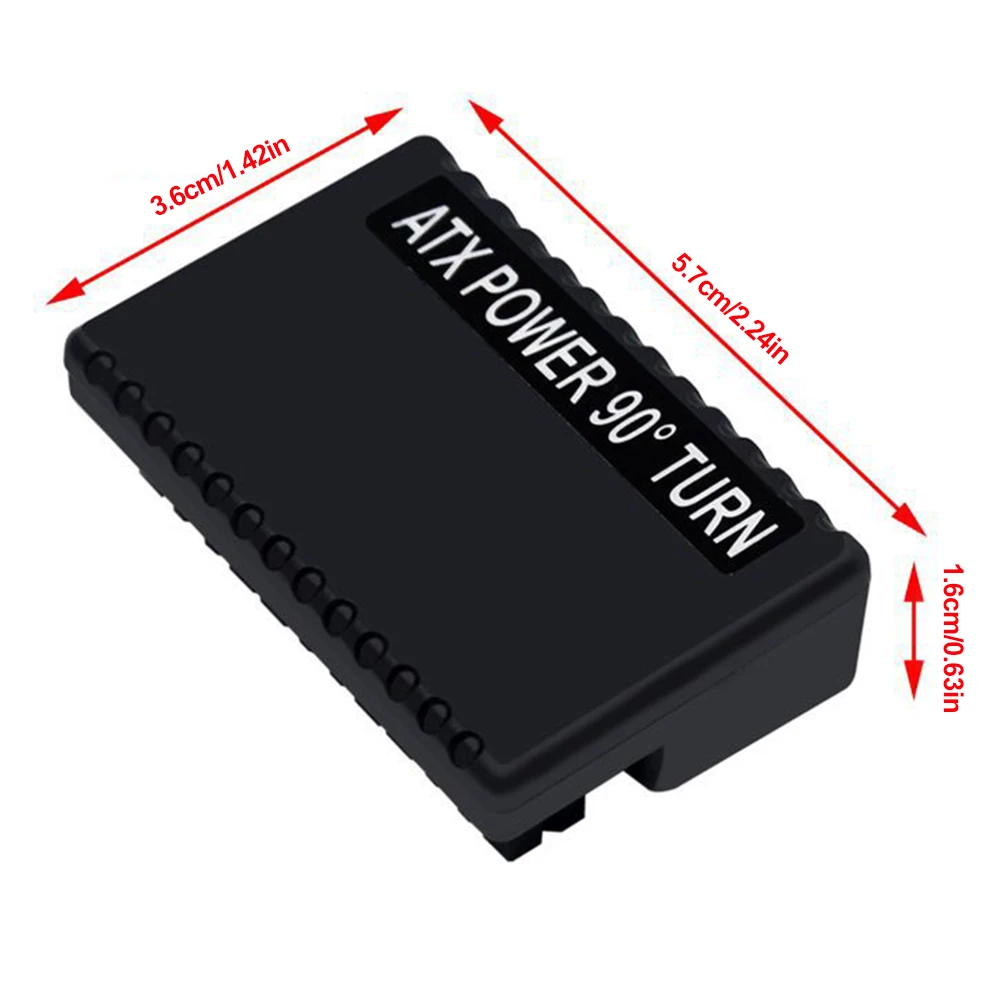 ATX 24 Pin To 90 Degree Power Plug Adapter 24Pin Power Supply Modular Turning Connector for Desktop PC Mainboard