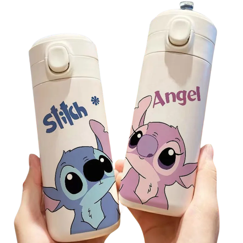 Stitch Angel cute cartoon large capacity small and light portable high value personality creative stainless steel insulation cup