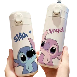 Stitch Angel taza de aislamiento de acero inoxidable, taza de dibujos animados, portátil, pequeña y ligera, gran capacidad, personalidad creativa, alto valor