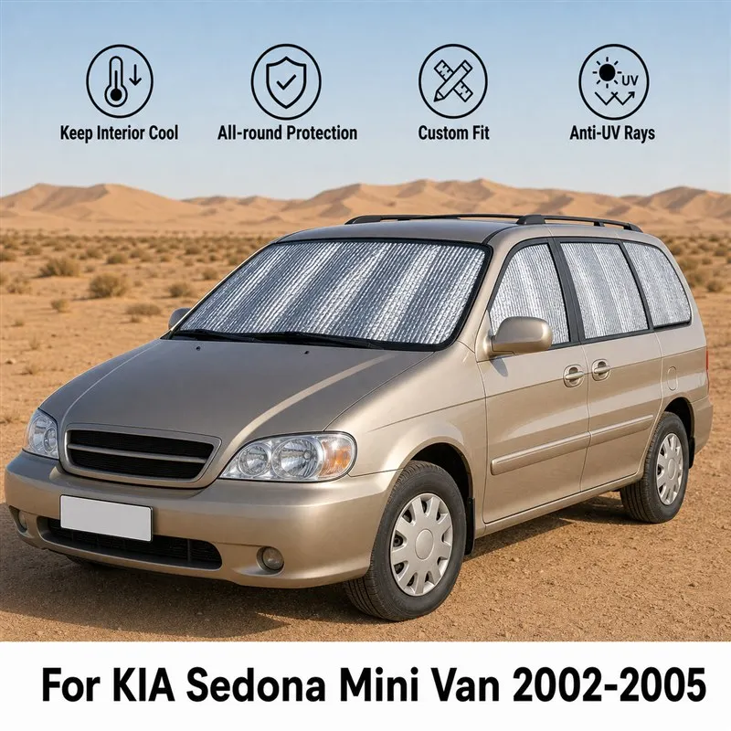 For KIA Sedona Mini Van 2002-2005 Full Set Car Window Sunshades UV Block Privacy Heat Insulated Foldable Car Curtain