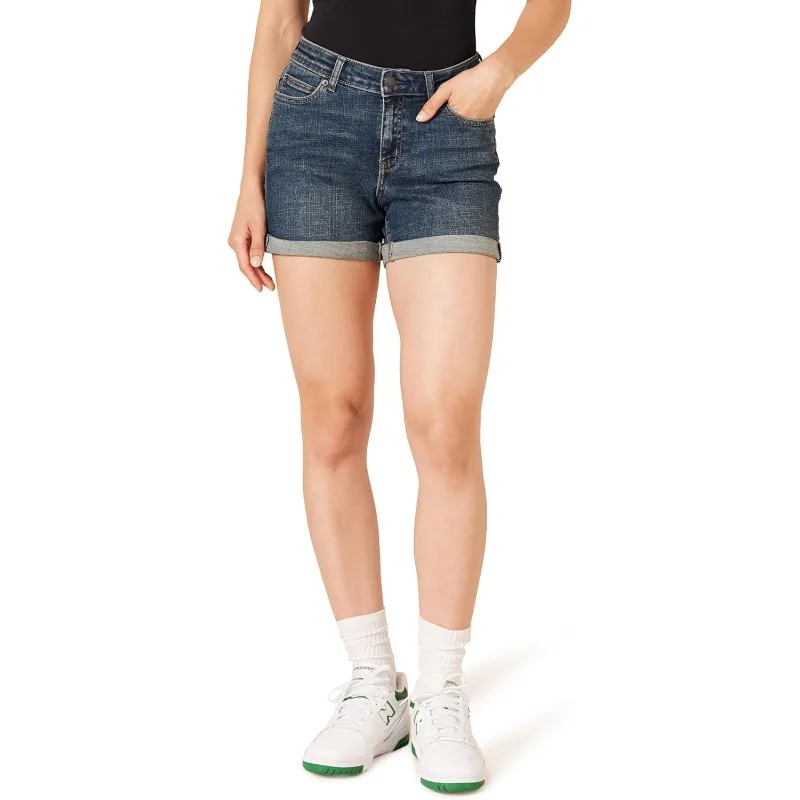 

Женские джинсовые шорты Essentials средней посадки Slim Fit 4 дюйма