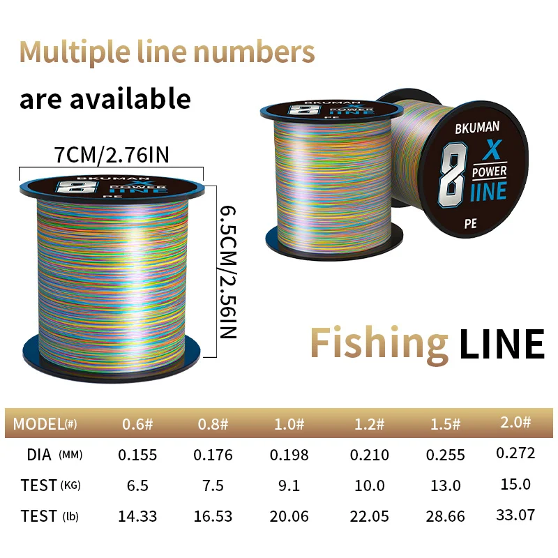 8-strand cost-effective fishing line, smooth and long casting, not easy to break.Gift adaptation.