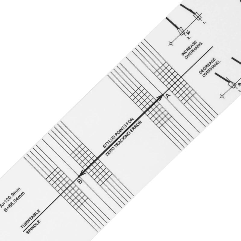 Phonograph Needle Positioning Protractors for Accurate LPs Cartridge LPs Vinyls Pickup Calibration Distance Gauges