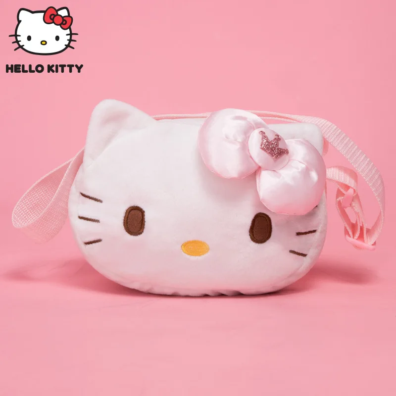 Authentieke Sanrio Klassieke Pluche Poppentas Roze Strik Serie Hello Kitty Crossbody Rugzak Vriendin Kind Kawaii Verjaardagscadeau