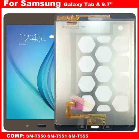 NUOVO Per Samsung Galaxy Tab A TabA 9.7 "SM-T550 SM-T551 SM-T555 T550 T551 T555 Display LCD Touch Screen Digitizer Assemblea di Vetro