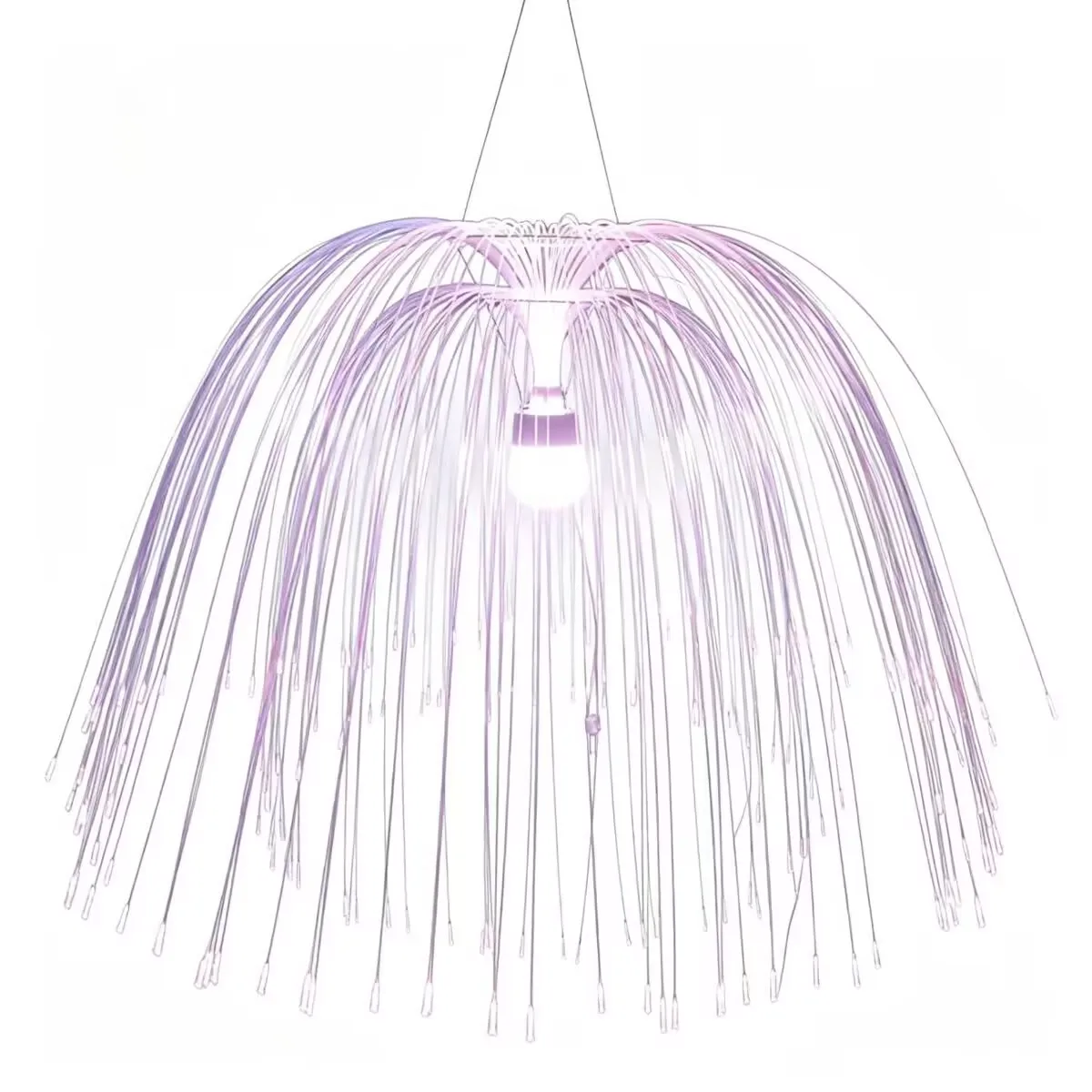 Fiber Optic Jellyfish Pendant Light Color Changing Hanging LED Decor Lamp For Bar Restaurant Wedding Landscape Atmosphere Light