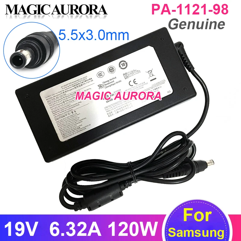 

Genuine PA-1121-98 120W Charger 19V 6.32A 5.5x3.0mm AC Adapter For Samsung Notebook NP800G5M-X01US NP800G5M-X02US DP700A3B-A01US