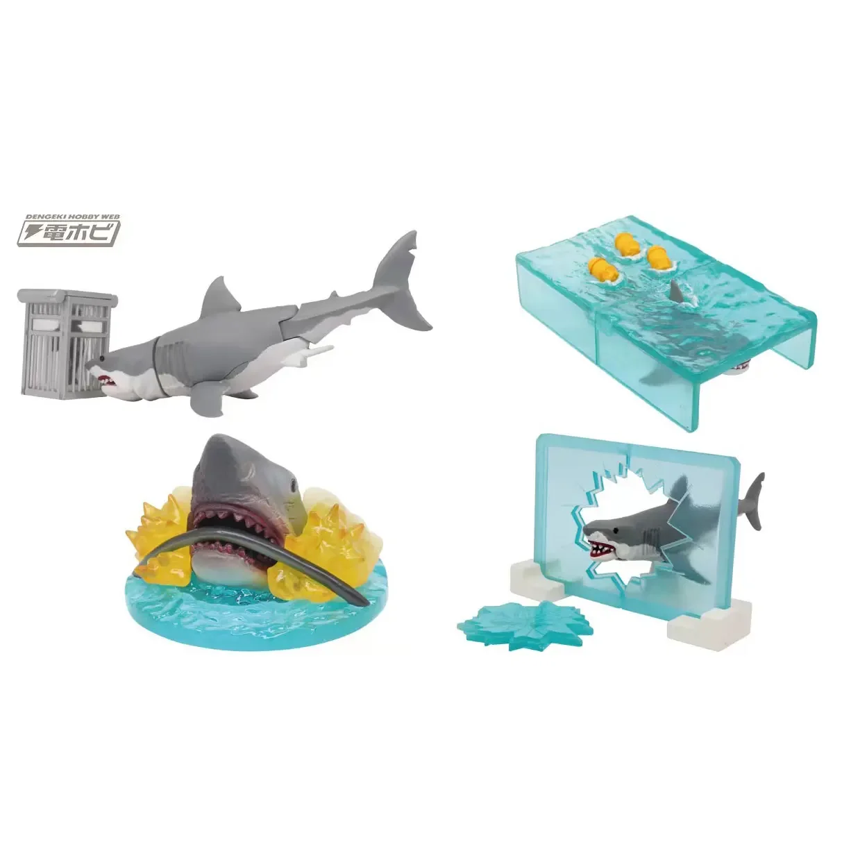 Genuine Gacha Scale Model Great White Shark Theater Props Shark Doll Cute Tabletop Decoration Action Figure Toys