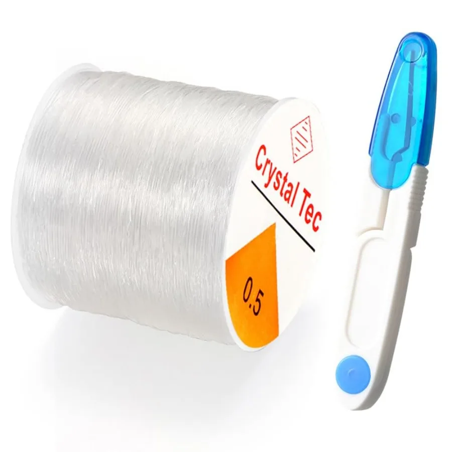 Stretchy Bracelet String, Clear Elastic Bracelet String for Bracelets Making, 131 Yards Clear Stretch Beading Thread String Cor