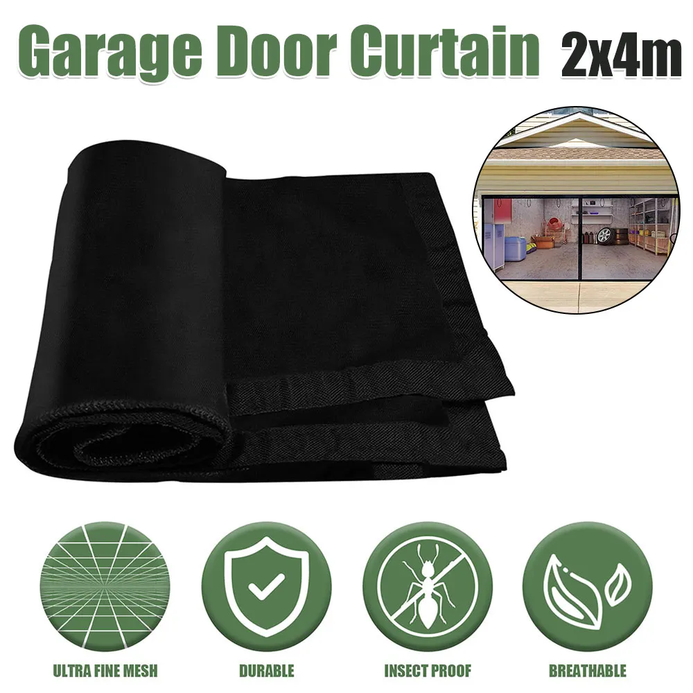 

Garage Anti Insect Mesh Screen 2x4m Seamless Retractable Easy Install Foldable Removable for Pavilion Tent Summer Supplies