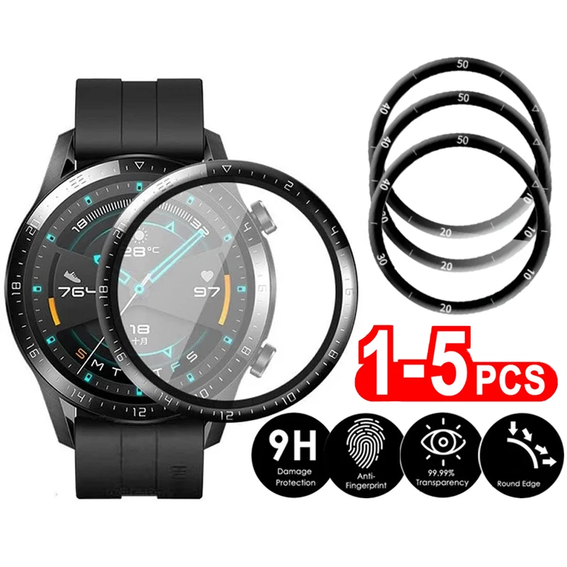 9H Fibre Soft Glass Protective Film For Huawie Watch GT 2 GT 2E GT 2 Pro Screen Protector For Honor Watch Magic 2 Watch Fit ES