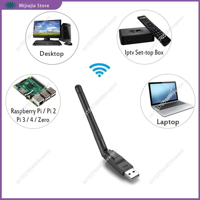 RT5370 무선 카드 휴대용 2.4G 150Mbps USB 와이파이 어댑터 와이파이 안테나 USB 와이파이 수신기 PC 및 TV 박스 간편 설치 판매