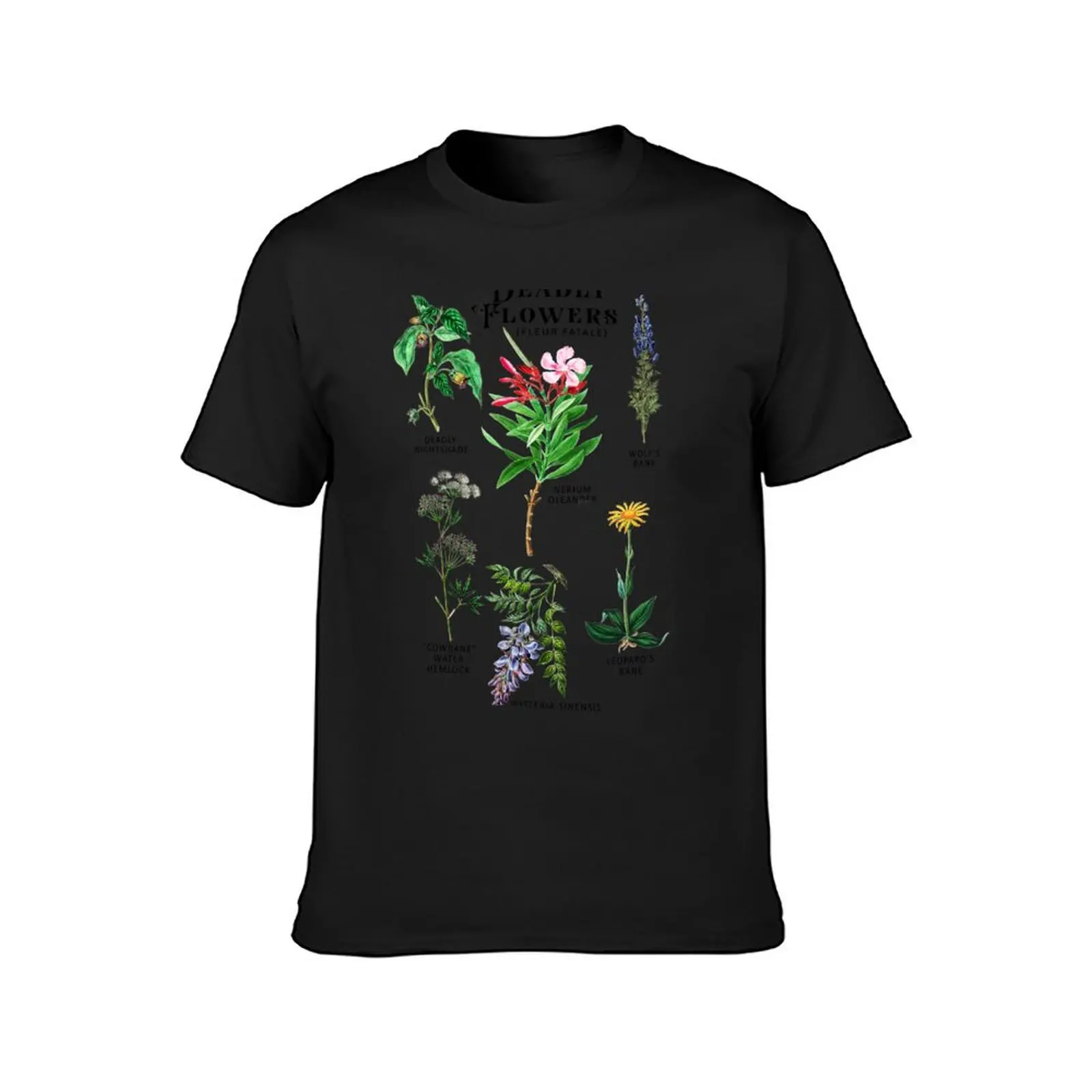 Poisonous Flowers Deadly Fleur Fatale Botanicals Plants T-Shirt funnys oversizeds anime clothes sweat t shirts for men