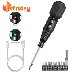 Isfriday-Jeu de tournevis électriques, aste, sans fil, automatique, trousse à outils avec lumières LED, 9 en 1