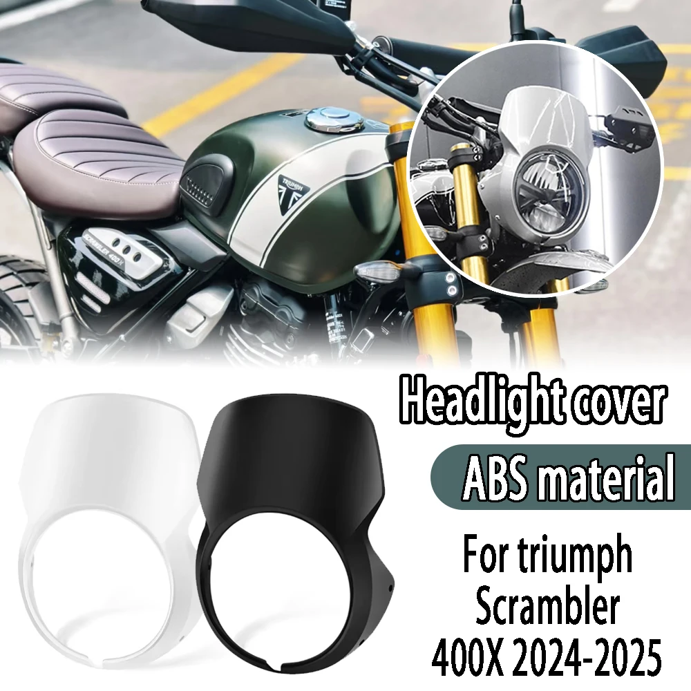 For Triumph Scrambler 400X 2024 2025 Motorcycle headlight cover, windshield fairing, front spoiler accessories