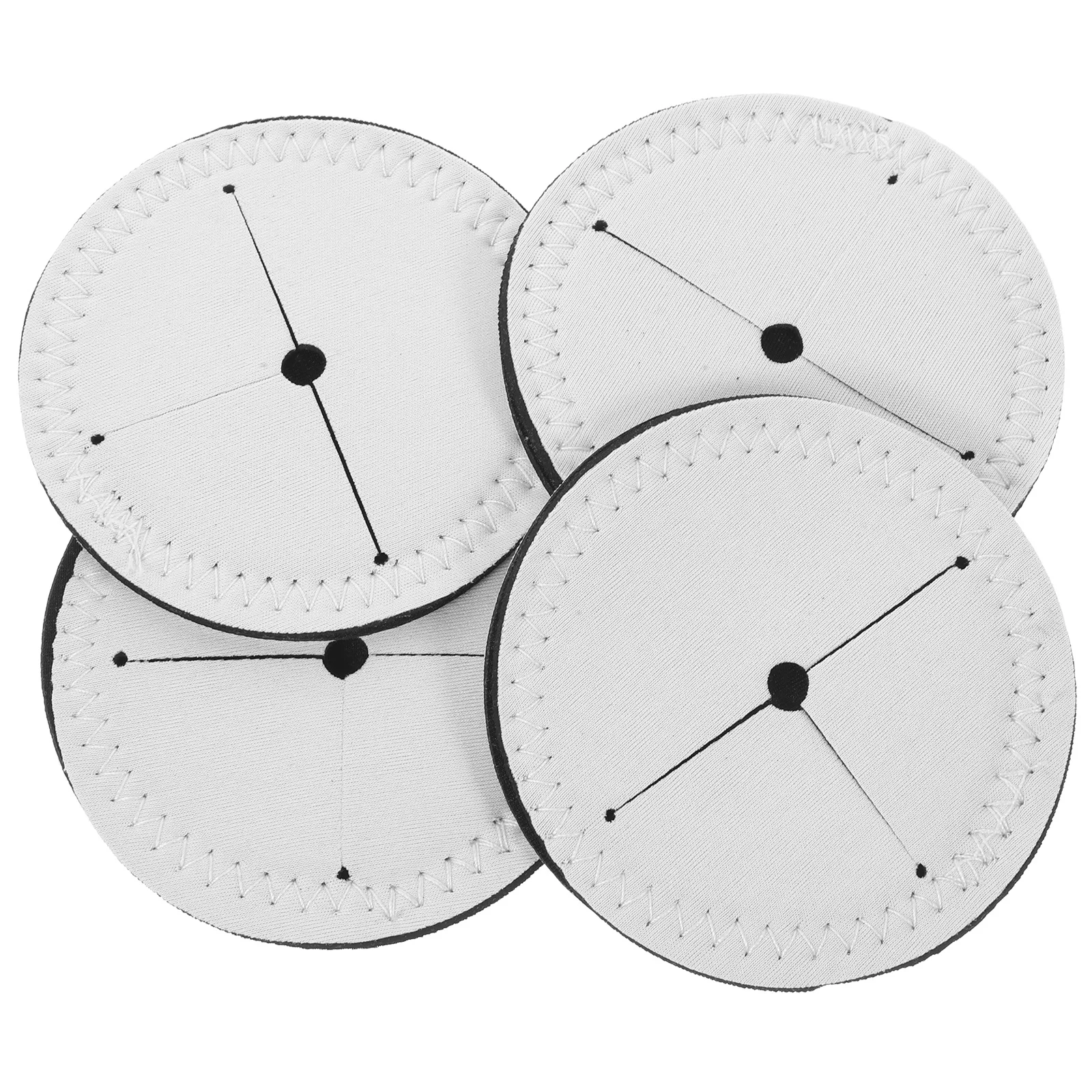 

4Pcs Wine Cup Mats Heat Transfer Blank Round Coasters DIY Sublimation Anti-Scald Table Protection Pads Sublimation Coasters