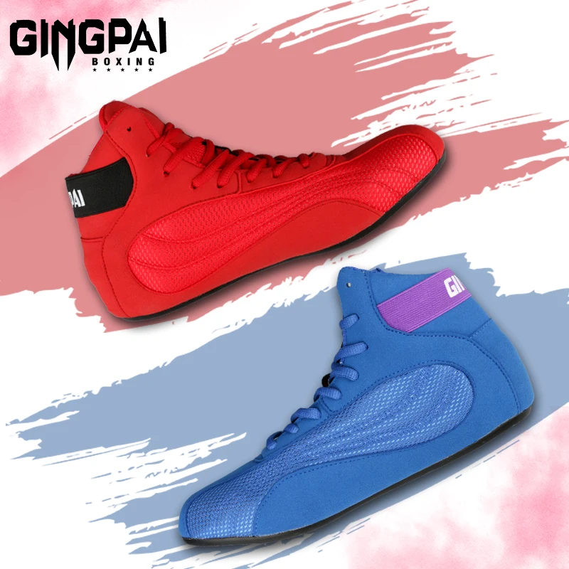 Professional Men Wrestling Shoes Breathable Women Boxing Shoes Comfortable Boxing Training Boot Wear-Resisting Fighting Boots