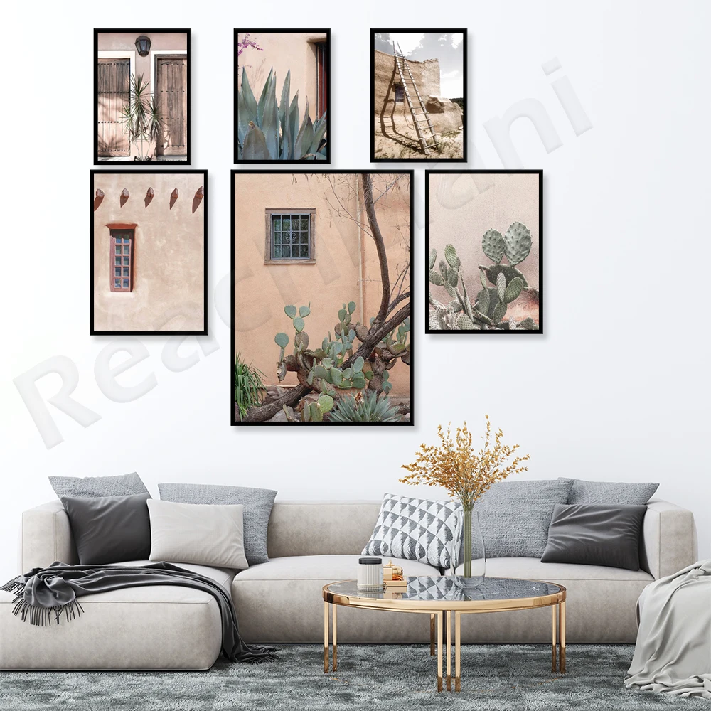 

mexican prints, succulent prints, modern neutral art southwestern prints, santa fe prints, mexico art travel landscape posters