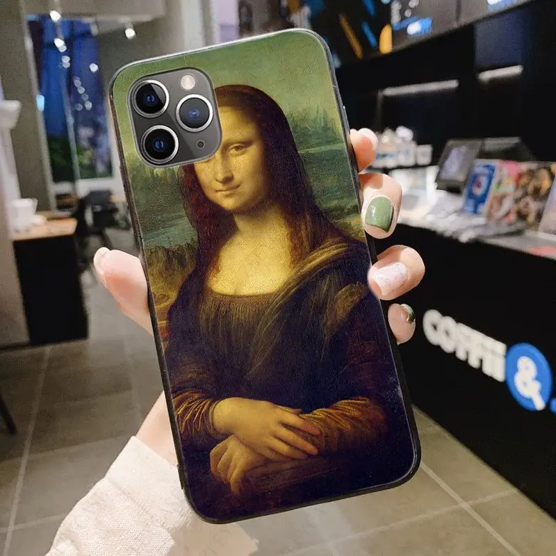 Leonardo da Vinci artwork Mona Lisa coque cover for iPhone 15Pro 16pro 13PRO max XR 14plus 11pro 12pro max 13mini SE 2020 cases