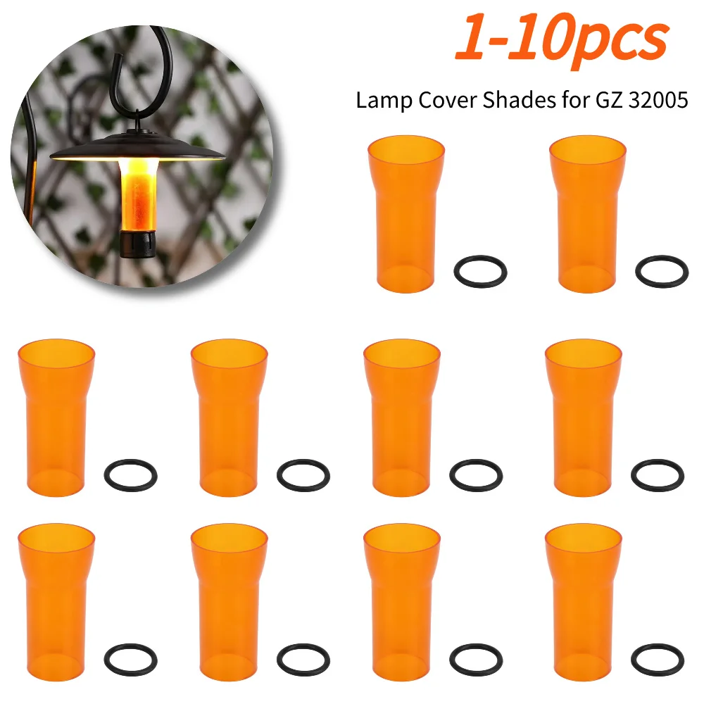 

10pcs Orange Light Protective Cover Color Change Small Lampshade Plastic Lantern Cover Lightweight for Goal Zero 32005 Light