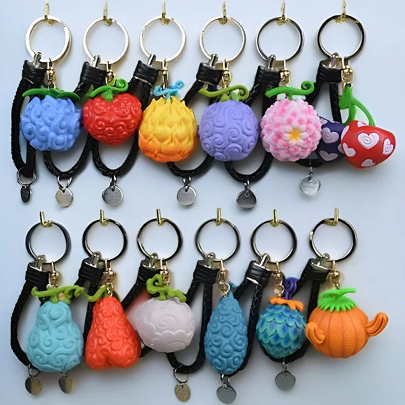 

12 шт. цельный брелок в стиле аниме Луффи Эйс закон дьявол фрукты брелок креативный кулон автомобильный держатель для ключей украшения рождественские подарки