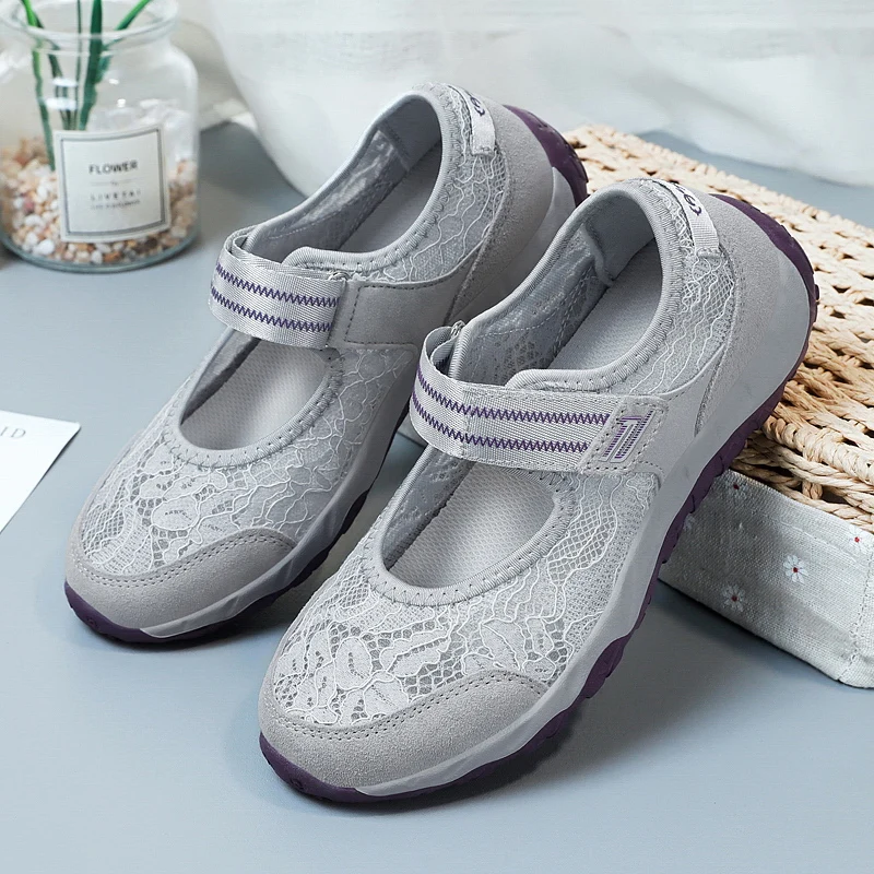 

Новые женские кроссовки, мягкие удобные уличные прогулочные туфли, летняя противоскользящая легкая повседневная обувь, гибкие освежающие кроссовки