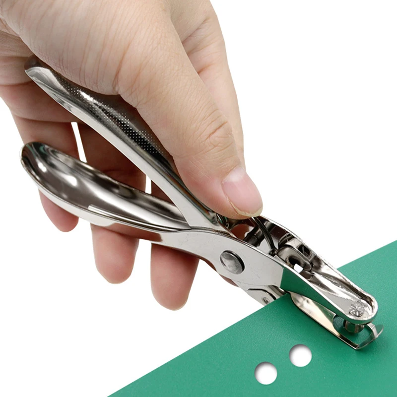 Metal 6mm Pore Diameter Punch Pliers Single Hole Puncher Hand Paper Scrapbooking Punches 1-8 Pages Paper Hole Puncher DIY Tool